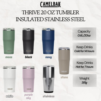 CAMELBAK THRIVE 20 OZ TUMBLER, INSULATED STAINLESS STEEL