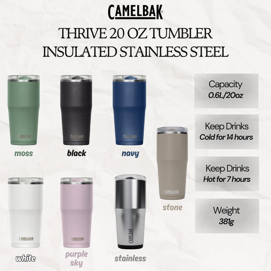 CAMELBAK THRIVE 20 OZ TUMBLER, INSULATED STAINLESS STEEL
