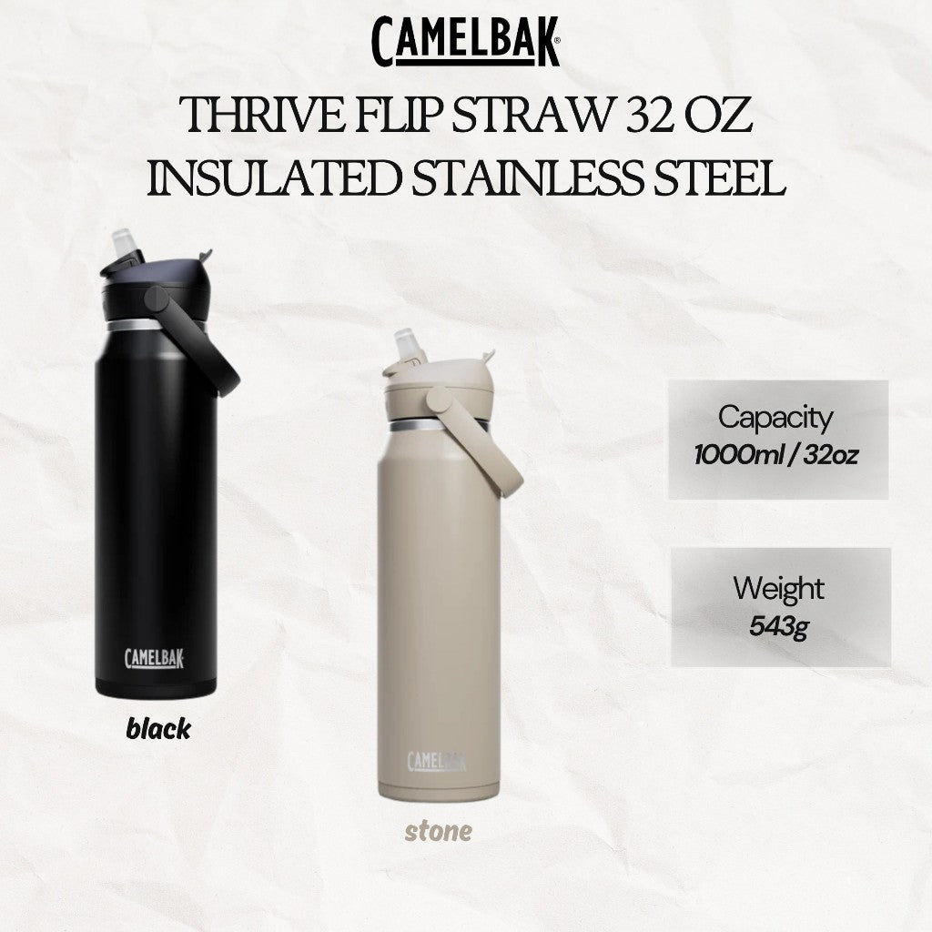 CAMELBAK Thrive Flip Straw 32oz Insulated Stainless Steel Bottle | Water Bottles