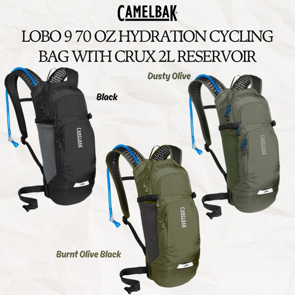 Camelbak Lobo 9 70oz Hydration Cycling Bag with Crux 2L Reservoir