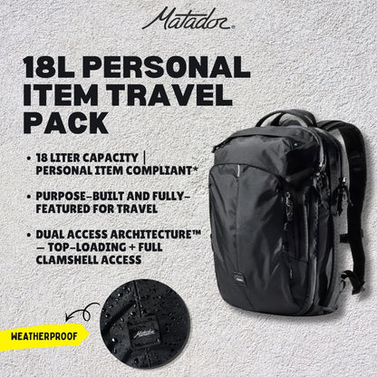 Matador 18L Personal Item Travel Pack (Black)