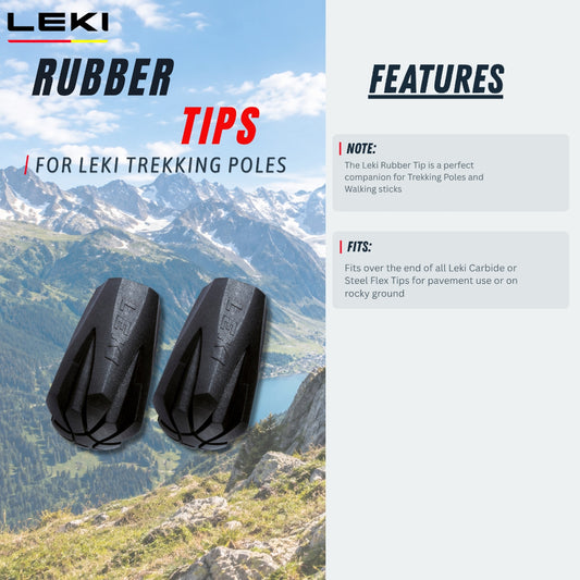 Rubber Tips For Leki Trekking Poles - Pair