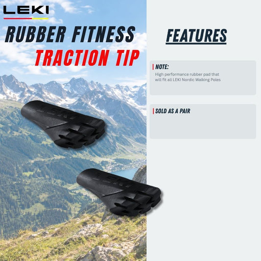 LEKI RUBBER FITNESS TRACTION TIP (One Pair)