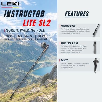 LEKI INSTRUCTOR LITE SL2 Nordic Walking Poles (Pair)
